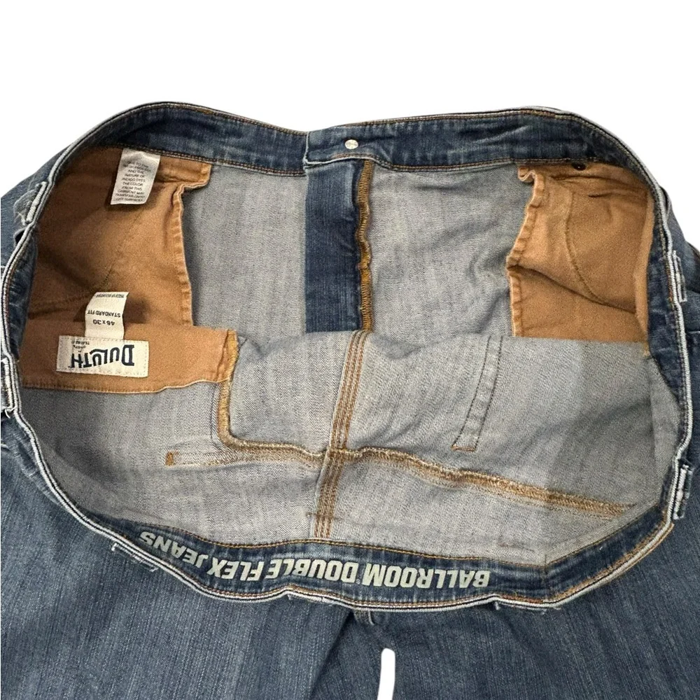 Duluth Trading Co‎ Men's  Relaxed Straight-Leg Ballroom Double Flex Jeans 46x30